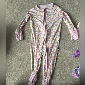 Little sleepies rainbow pajamas.